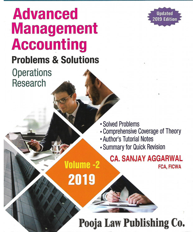 CA FINAL AMA ADVANCED MANAGEMENT ACCOUNTING COST ACCOUNTING AND OPERATING RESEARCH  SETS OF 2 VOLUME FOR NOV, 2019 EXAMS  BY SANJAY AGGARWAL