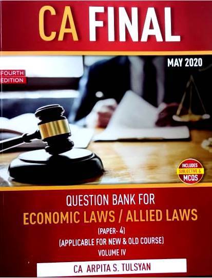 ARPITA S TULSYAN For CA Final Hand Written Book on Company Law And Economics Laws & Allied Laws Paper 4 (Set of 4 Volume ) by ARPITA S TULSYAN