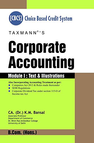 Corporate Accounting (Set of 2 Modules) - B.Com (Hons.) By K.M Bansal