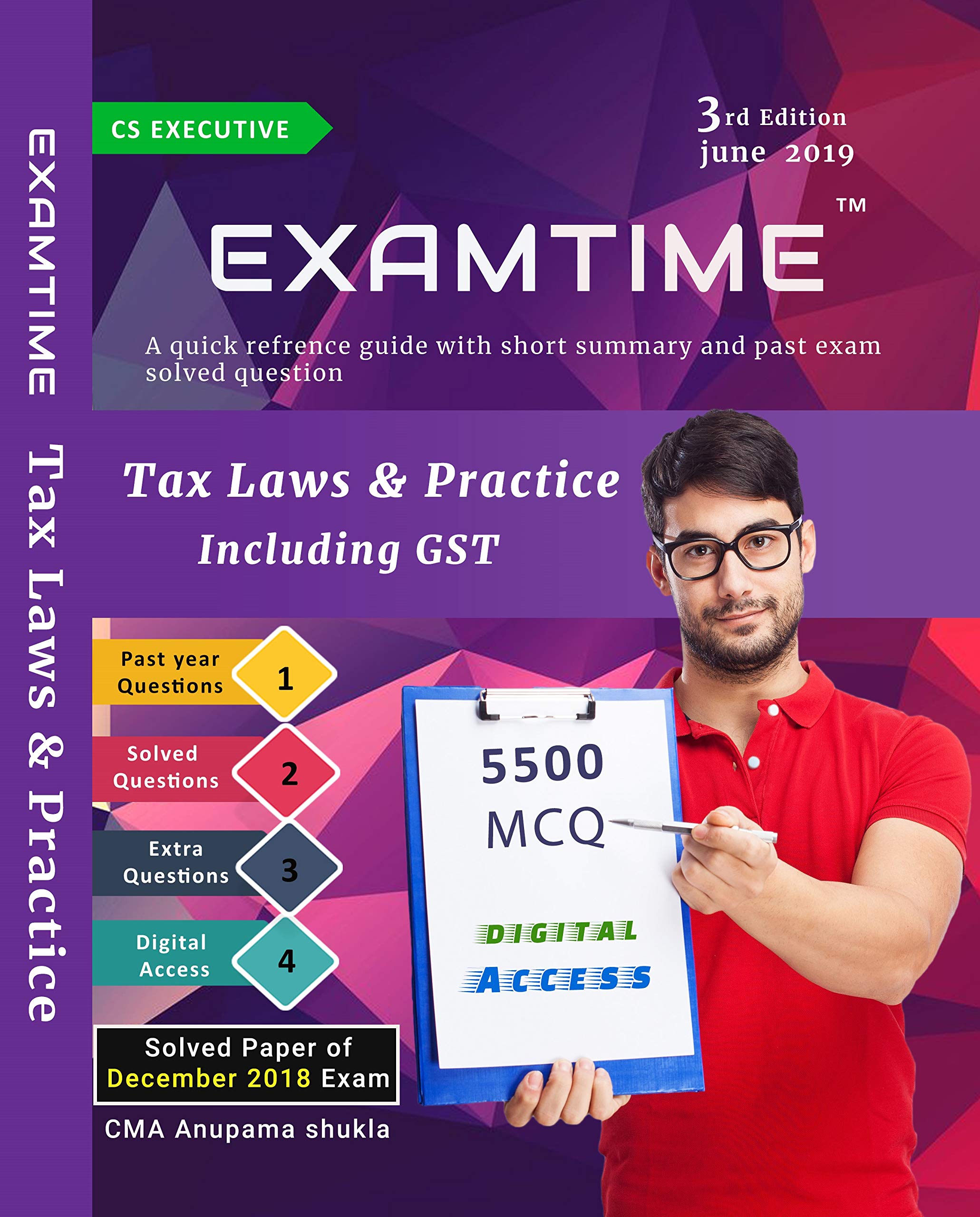 Examtime Combo Tax law and practice MCQ & Cost & management MCQ By Cma Anupama shukla
