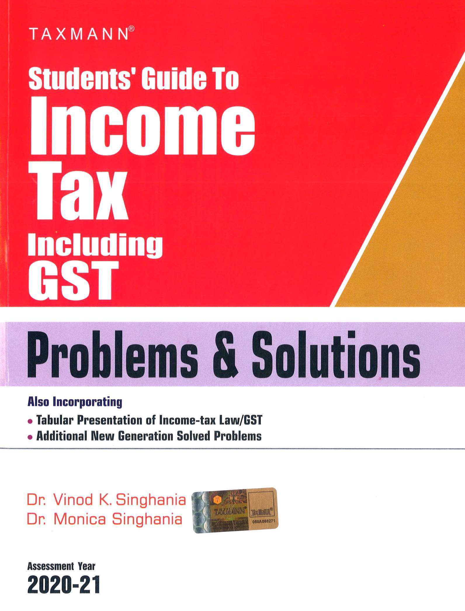 CA Inter VK Singhania Students Guide to Income Tax with Problems and Solutions Combo for May 2020 Exams