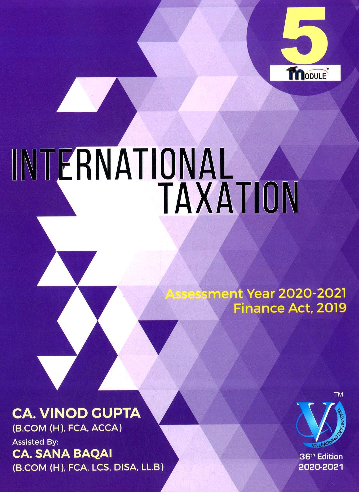 VG learning Direct Taxes for May 2020 CA Final 5 Modules